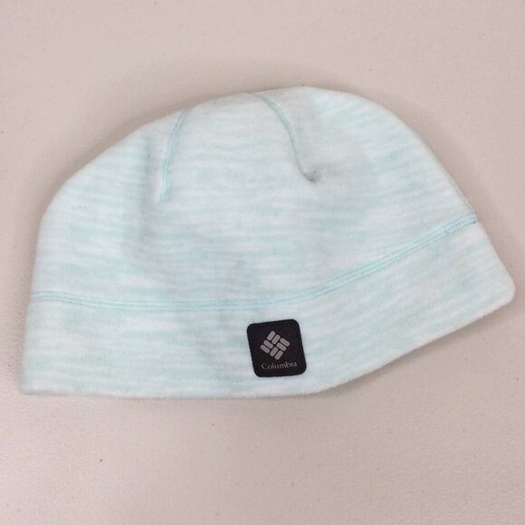 Columbia Omni-Heat Beanie Hat Unisex Size L/XL Mint Blue Fleece Winter Snow - Picture 1 of 4